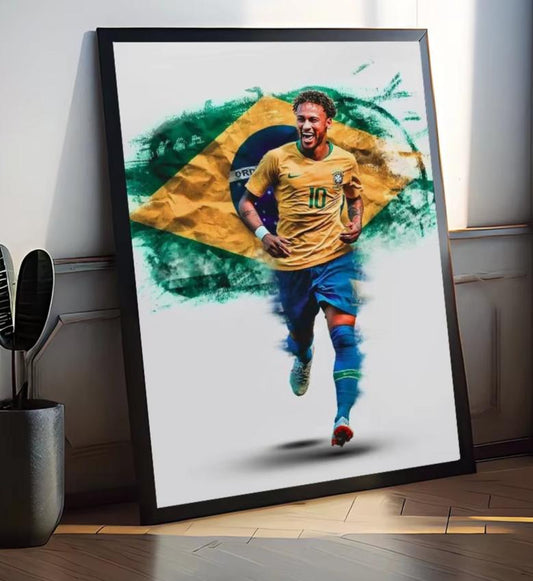 1PC N-Neymar Poster Self-Adhesive Art Waterproof Paper Sticker Coffee House Bar Room Wall Decor